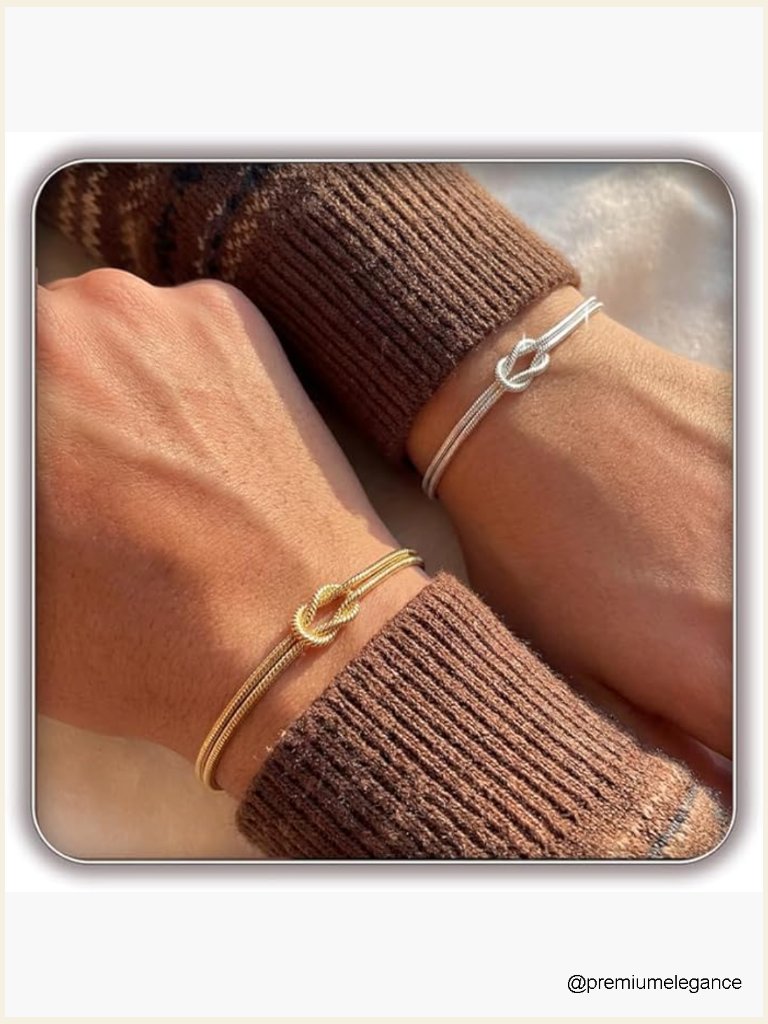 Love Knot Bracelet Gold Plated Adjustable For Women Couples Gift
